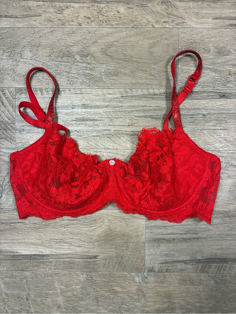 Victoria Secret Dream Angels Lace Push Up Without Padding Diamanté Strap Bra - Picture 1 of 10